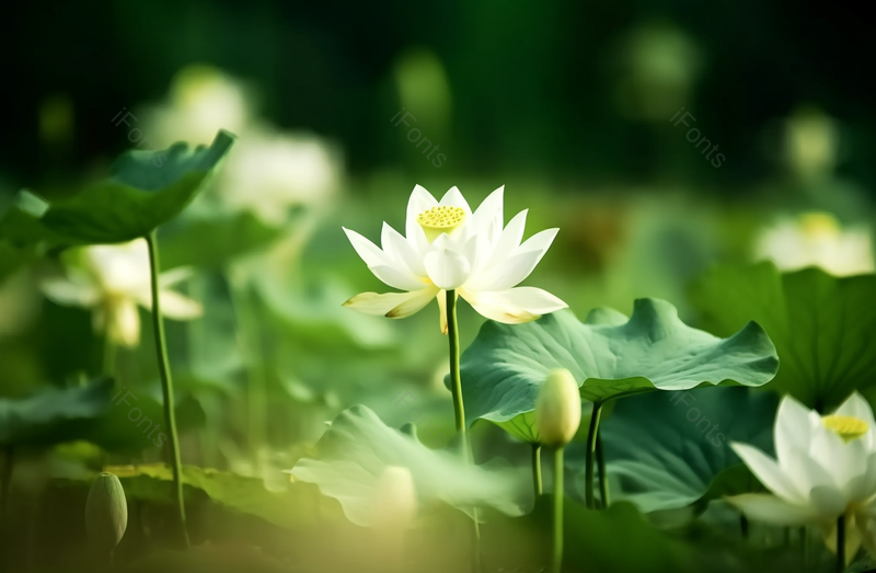 特写湖面上的睡莲实拍摄影图,高清,摄影图,摄影图片,图片大全,摄影图免费下载